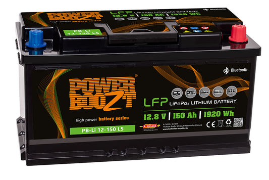Powerboozt Fahrzeugbatterie PB-LI 12-150 L5